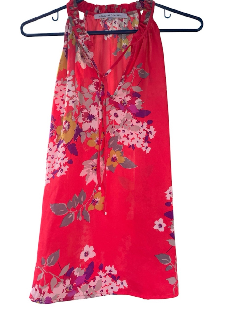 NWOT Bright Floral Sheer Tank